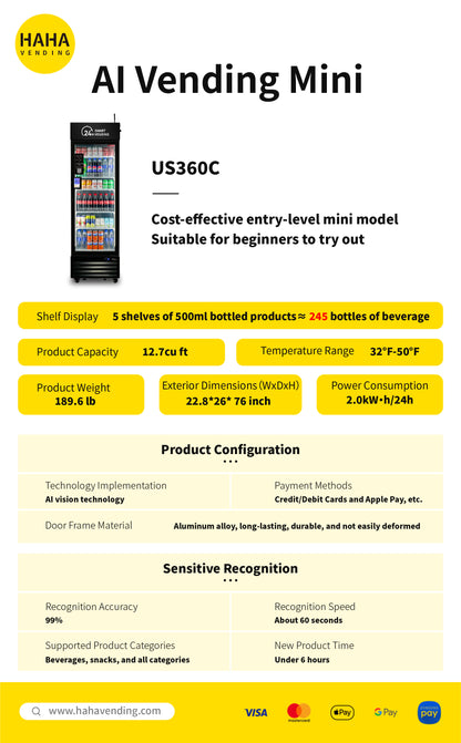 HAHA AI Vending Cooler Mini - US360C